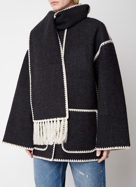 Wintermantel mit Schal