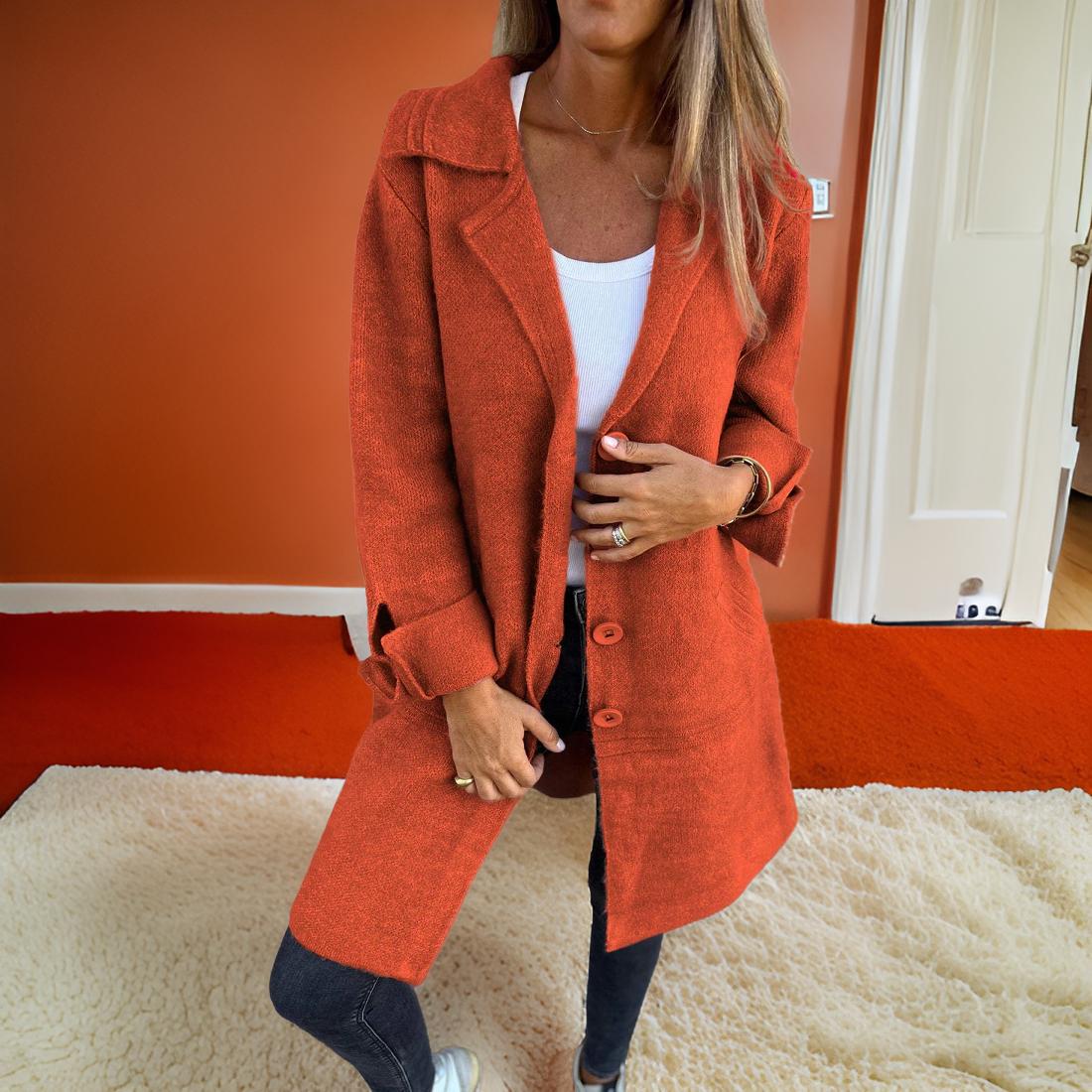 Lässiger Wollmantel