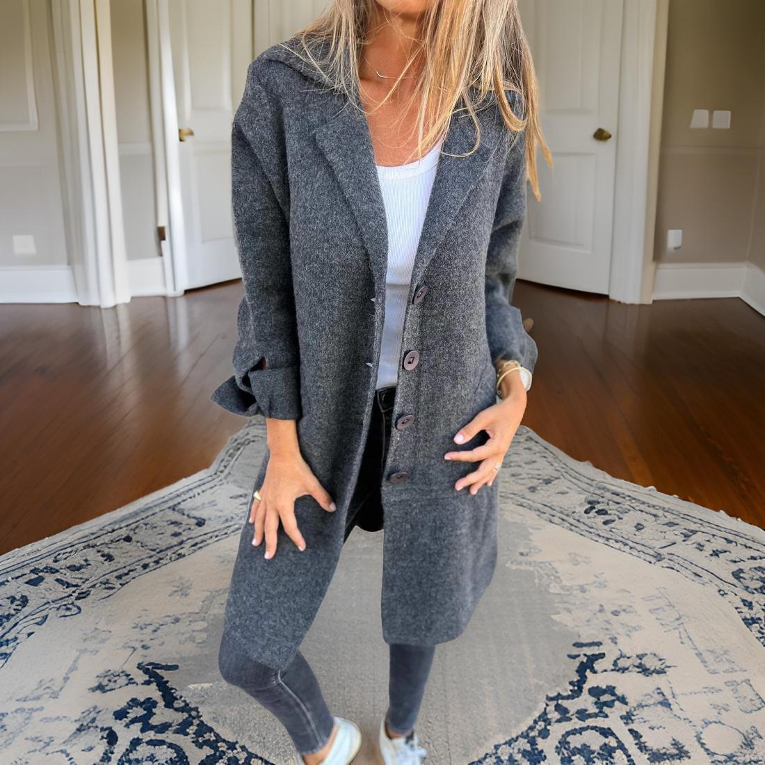 Lässiger Wollmantel