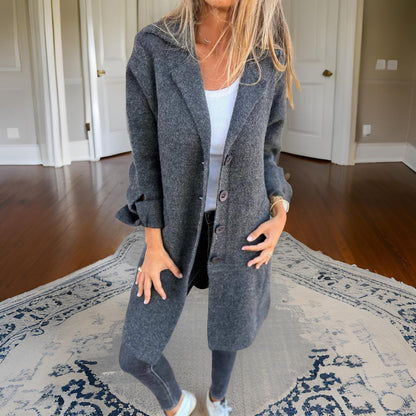 Lässiger Wollmantel