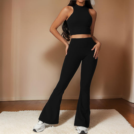 Zoniva™ l Crop-Top & Schlaghosen-Set