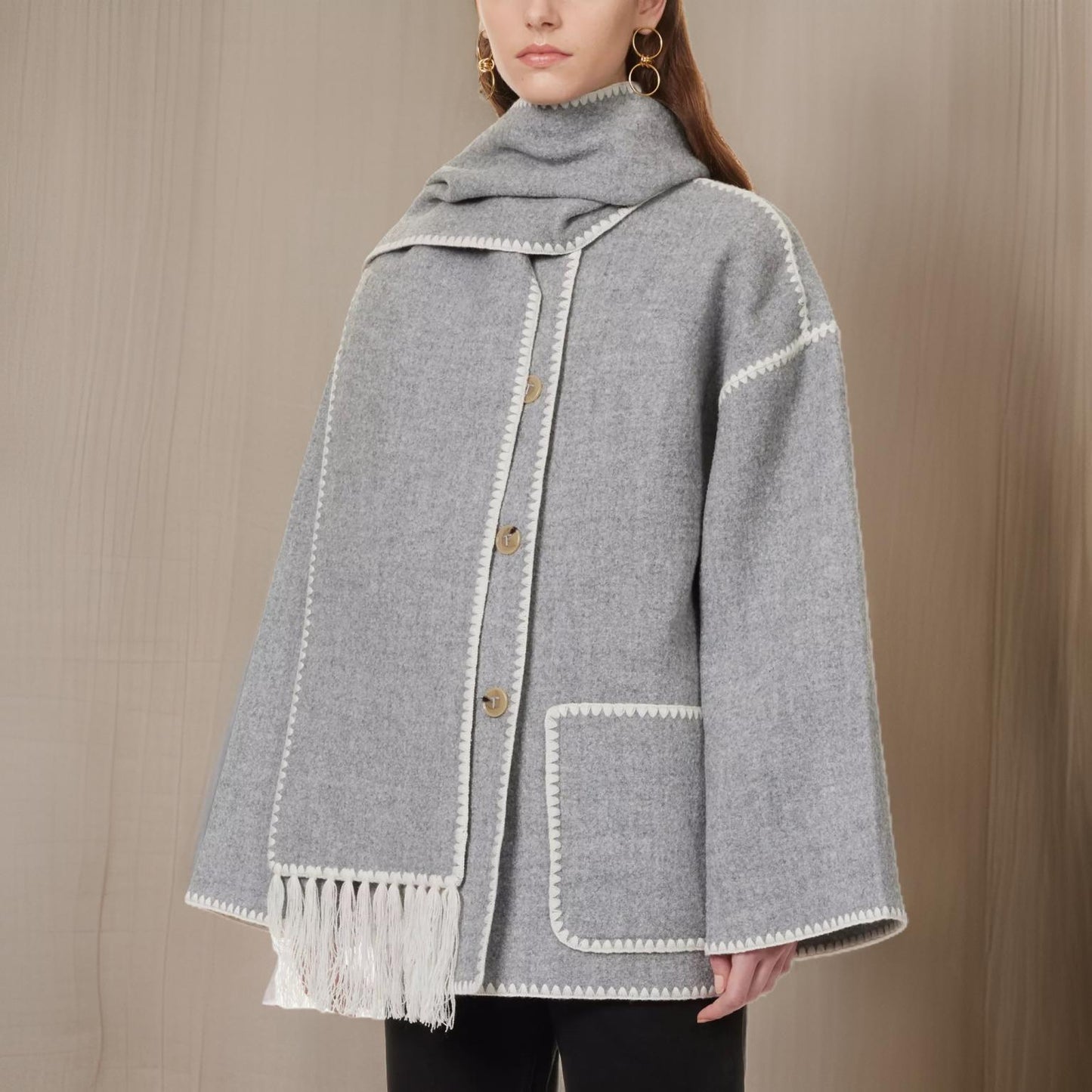 Wintermantel mit Schal