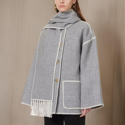 Wintermantel mit Schal